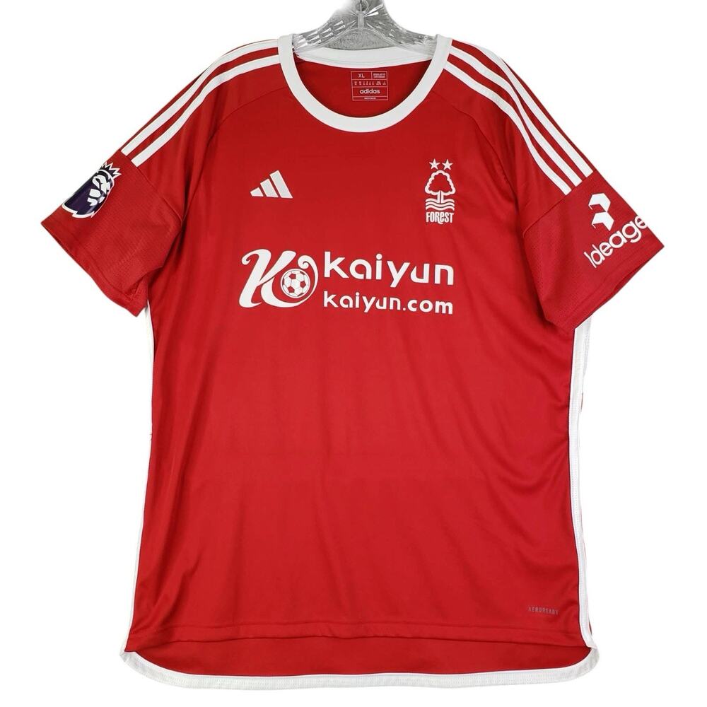 Adidas Nottingham Forest Home football Shirt Jersey Soccer Red Size XL Reyna - Picture 2 of 15